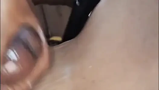 ANAL QUEEN JACKS OFF JAMAL DICK AND CUMS ON HER TITTIES