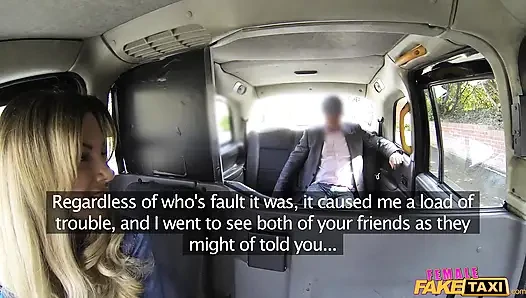 Female fake taxi - taxi-legende bekommt ein gutes zungenanal