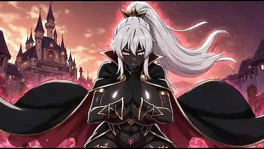 Karanlık büyücü kız şatosunda dans ediyor (ai animasyonu)