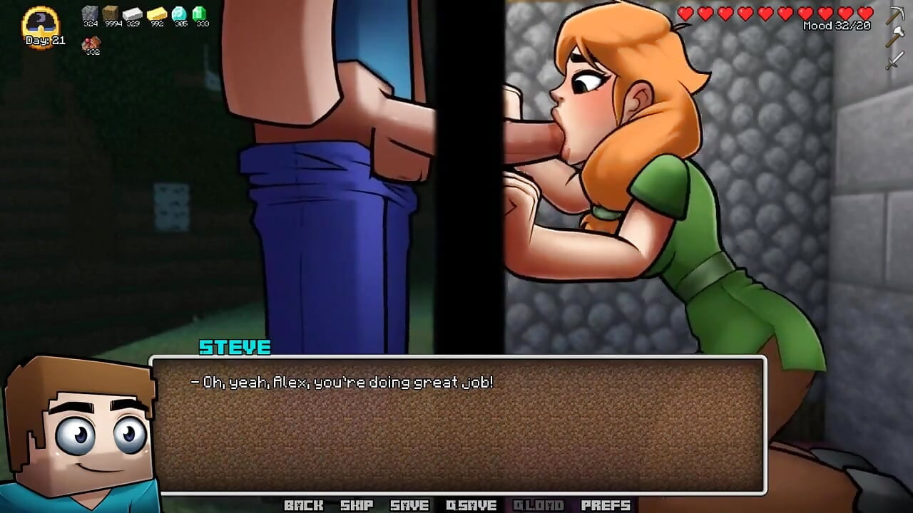 Minecraft Horny Craft - Part 3 - Alex Gives Blowjob to Steve by Loveskysanhentai