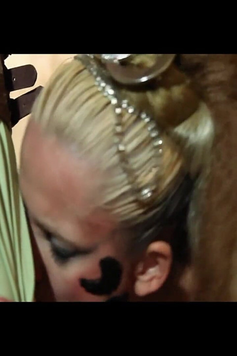 Bound Babe Sucks Cock in Wild BDSM Threesome