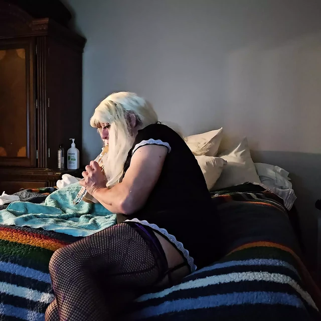 Sissy crossdresser husband Jasmine acts a slut