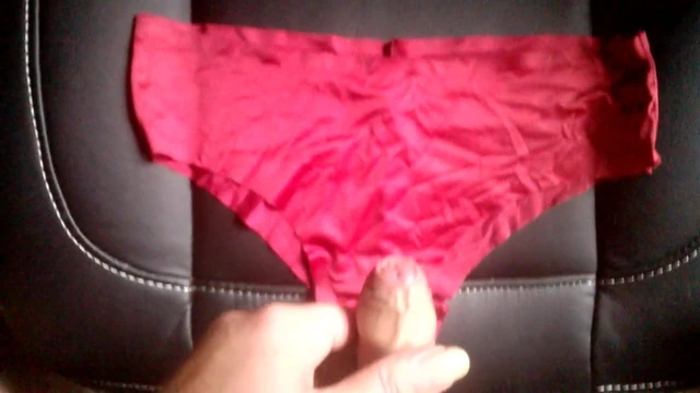 handjob cum premature on my wife's panties