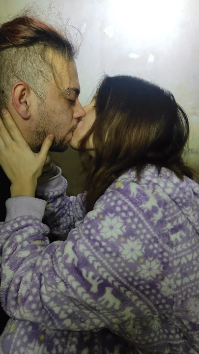 The horniest and dirtiest kiss on the internet with a beautiful teen