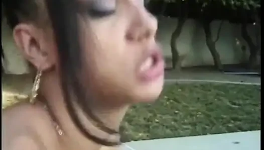 Horny couple has wild sex on diving board