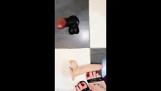 Hitting Dildo so Hard