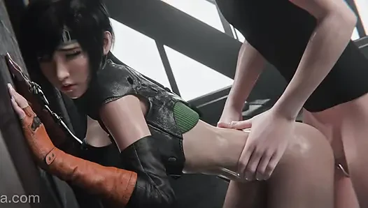 Yuffie Kisaragi обнаженная и умоляет трахнуться