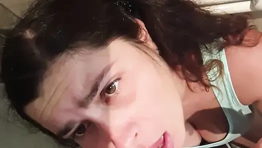 Stupid Stepdaughter Brushes Her Teeth with Cum, Stepdaddy Cheated Her