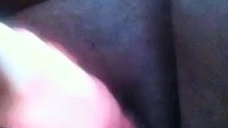 BBW Black girl Toying with pussy