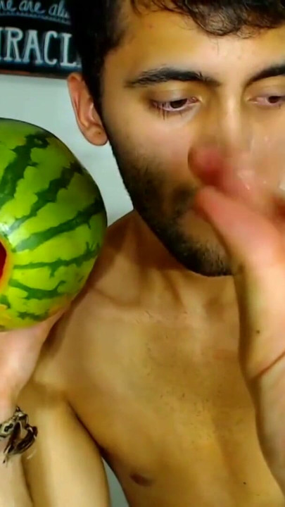 Fucking a watermelon until I cum inside it - Camilo Brown | Clip 1
