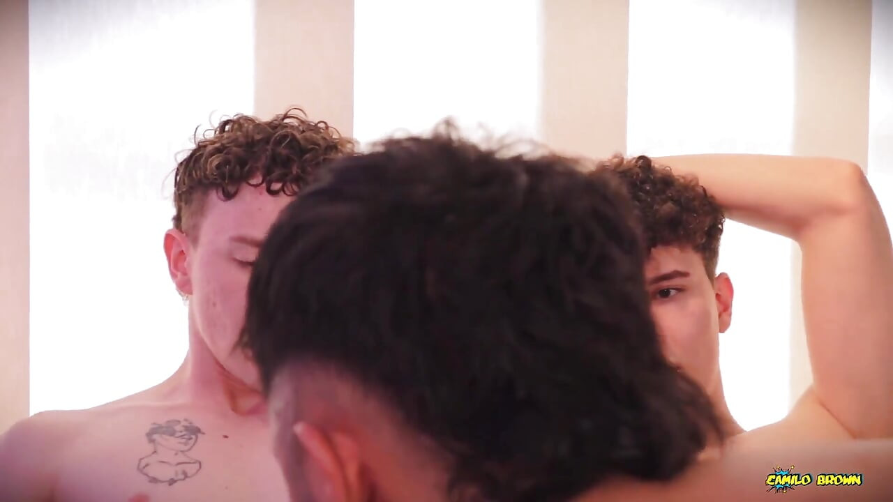 Two Twinks One Daddy Creampie Threesome Nicco Mucci and Adrian Morelli Fucking Camilo Brown