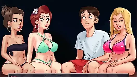 Summertime Saga I fuck my Stepsis with my friends in a 3some xxx