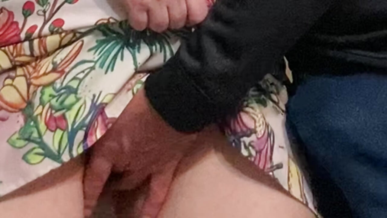 Fingering in Public Transport - No Panties Babe