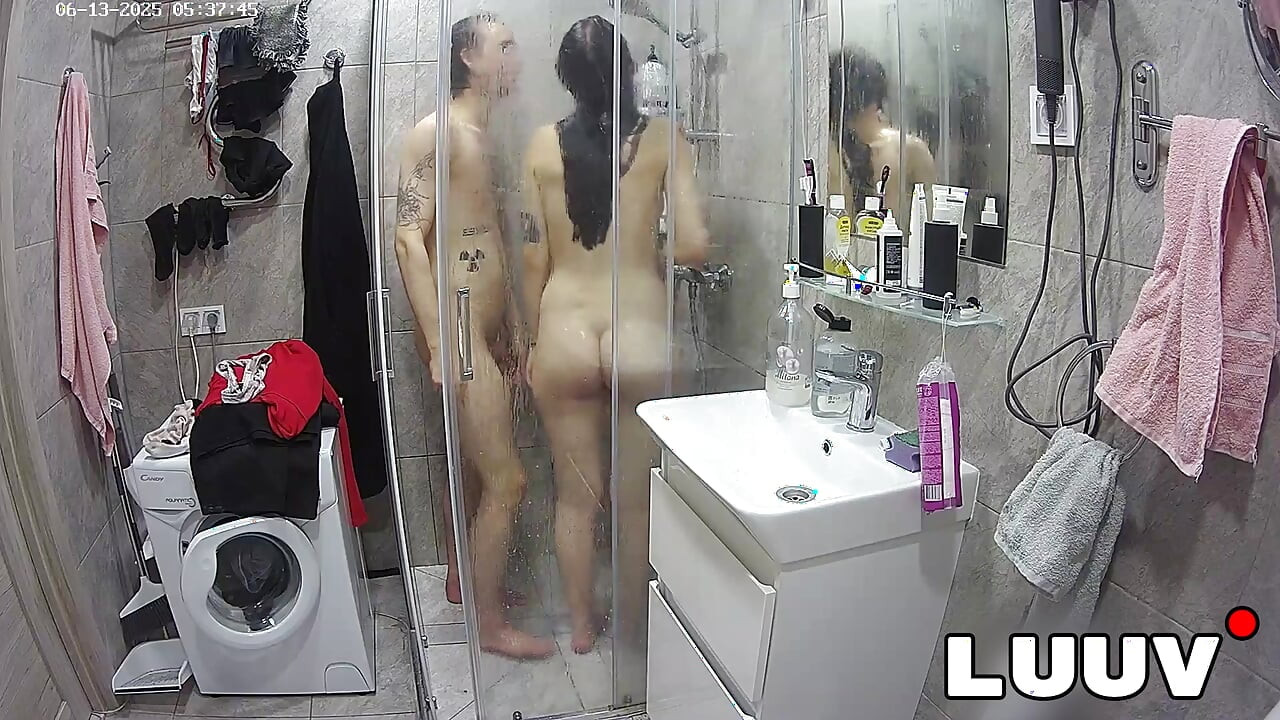 LUUV. Alice, a tattooed beauty, takes a shower with her boyfriend