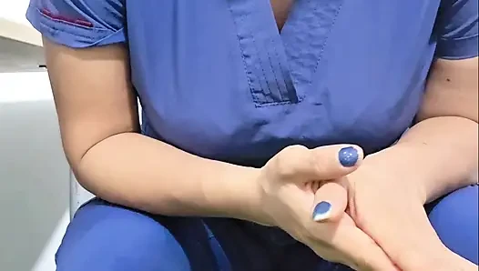 nurse plays alone at work No patients today!