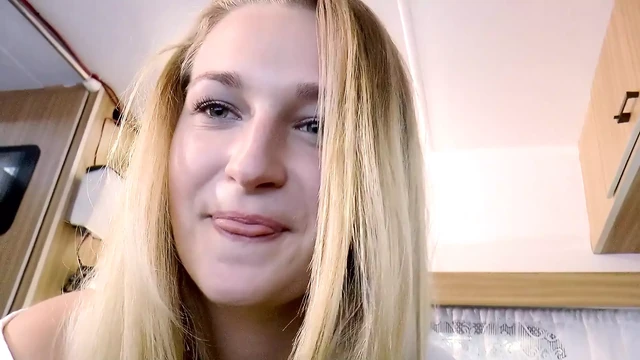 Hot German blonde takes a ride on huge dick