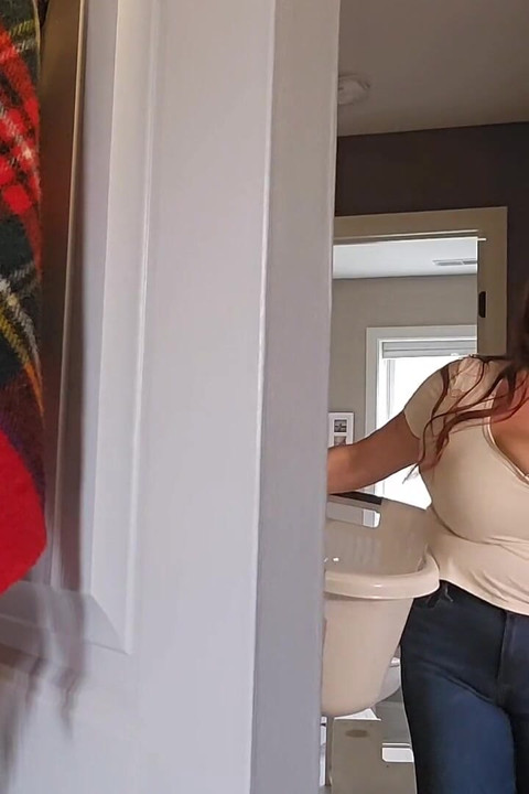 Stepmommy Shoving Her Huge Tits on Your Face and Tiny Cock