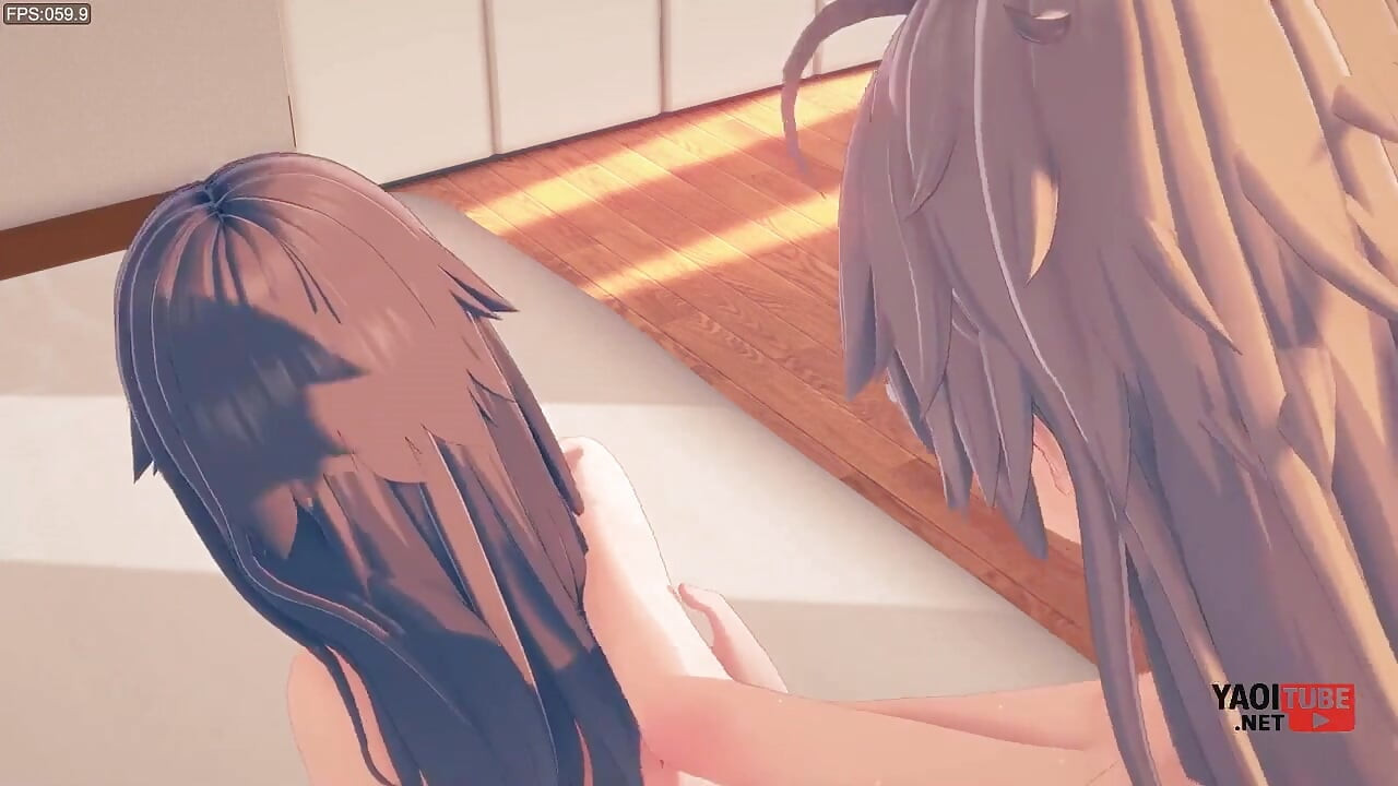 Yaoi - 2 Femboys Anal Sex in Doggy Style