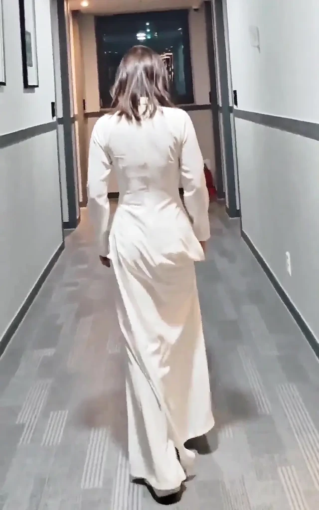 A Beautiful Lady in Traditional Vietnamese Attire in a Foreign Land - Ao Dai Student