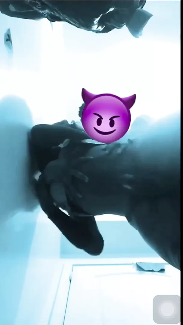 Blk T-Girl Cums Hands Free While Fucked against the wall