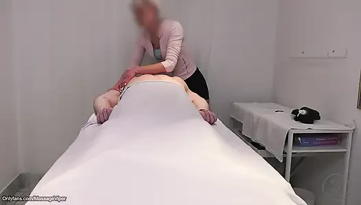Sexy Masseuse Strips and Gives a Happy Ending