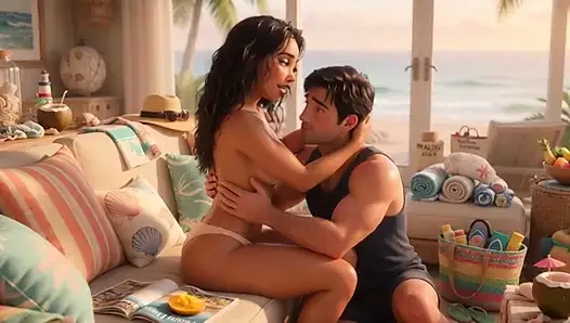 Musim panas rahasia panas di jacuzzi rumah pantai dengan teman terdekat pasanganku (AI dihasilkan)