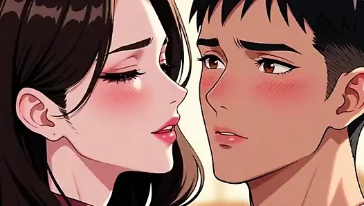 Stepmother teach inexperienced stepson how to fuck