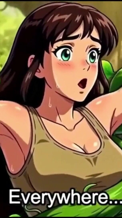Explorer girl bound in teasing vines that give her  Bound in teasing vines that  intimate pleasure | Clip 1