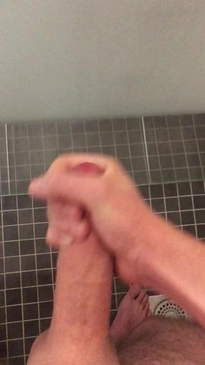Cum in the bathroom