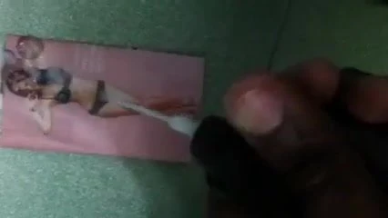 Jerking off with cum tribute to a hottt lingerie model