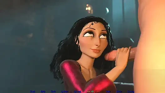 Uzun kıvırcık saçlı anal
