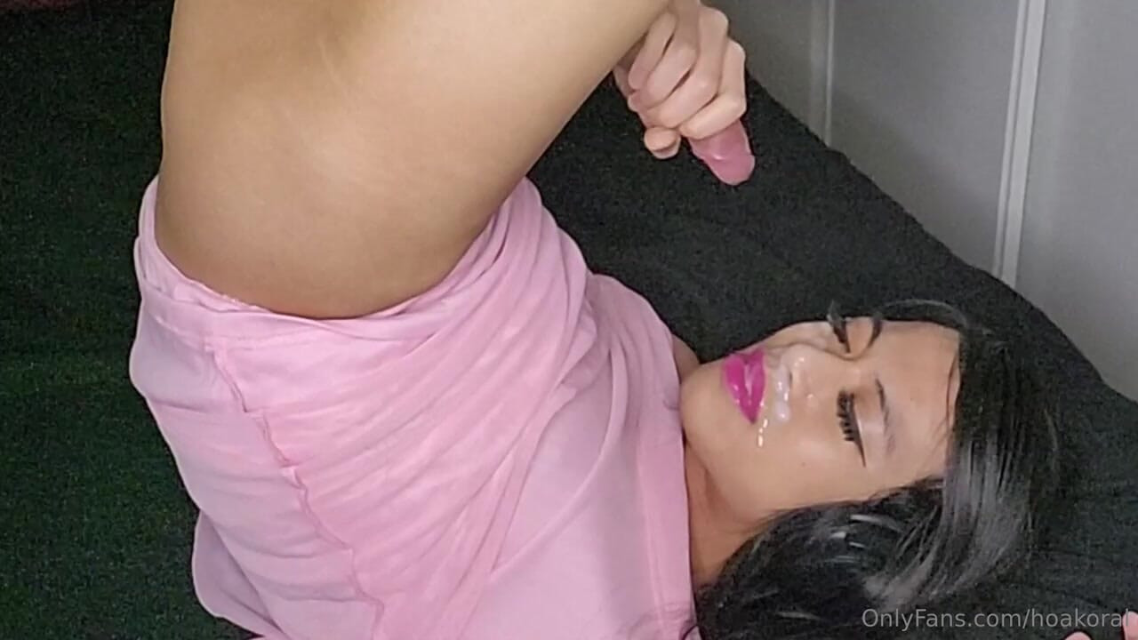 Asian Shemale Huge Self Facial After Party
