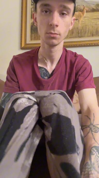 Tatted skinny guy playing