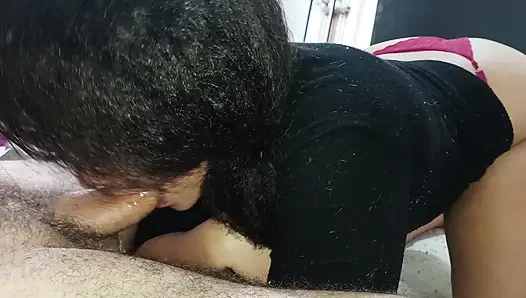 SHE SUCKS HARD ON THIS COCK, SHAKING AND DEVOURING IT WITH HER BLOWJOB