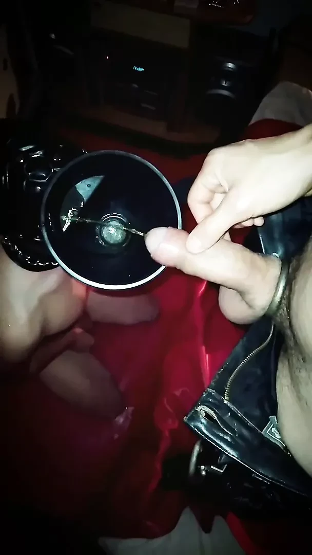 Urinal slave feeded by his Master