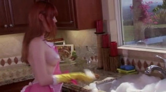 Busty redhead housewife