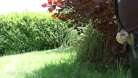 Pretty Young Redhead Slut Suntbathing Licked and Fucked by Papy Pervers