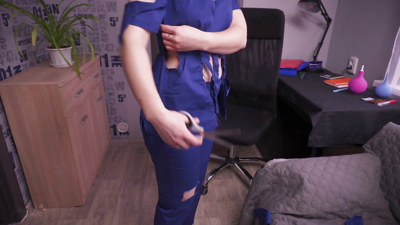 Nurse Cuts off Her Uniform Till Get Caught