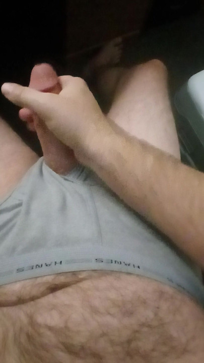Jerking in vintage gray Hanes briefs