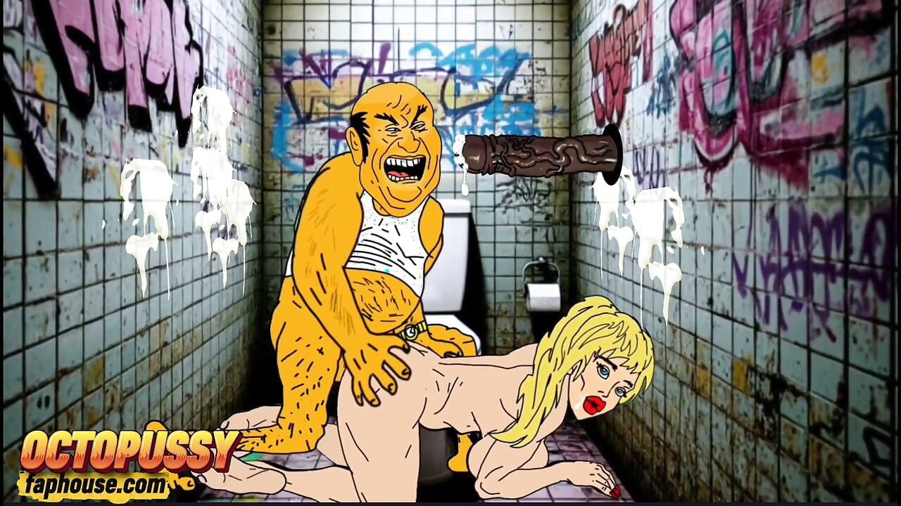 White Wife Sucks Big Black Cock in Dirty Public Toilet. Wife Blowjob BBC Glory Hole