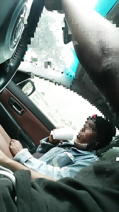 Damn, I suck it in the car