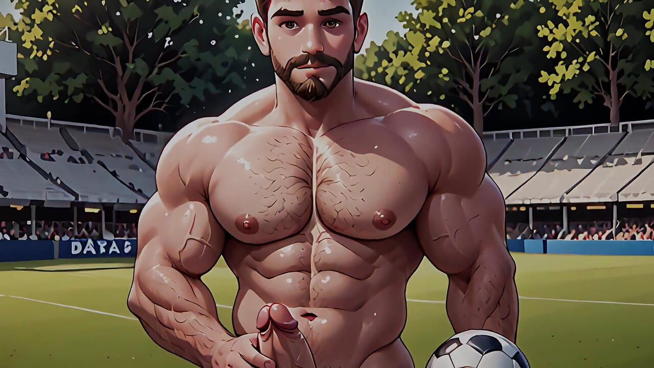 Мускулистая и полностью обнаженная