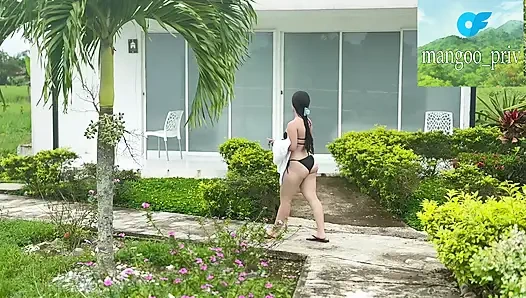 Sunny day to enjoy the pool and a good cock at the hotel