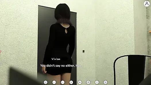 Eine flüchtige ehe 5 victor kommt auf das gesicht seiner schlampe, während sie mit Felicia spricht. Adam berührt felicias arsch während des fotoshootings