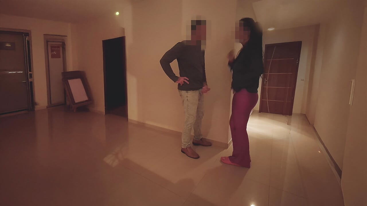 Hotwife Fucked at Building Party - Cum in Mouth