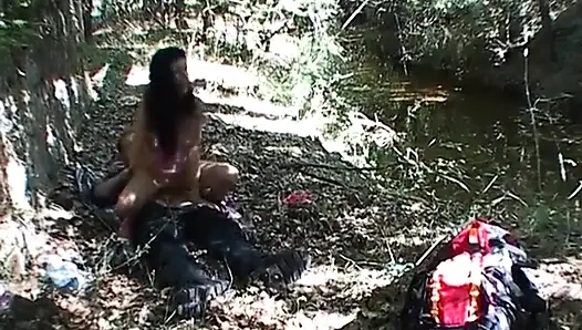 A couple of piggy walkers take a dirty break in the woods!