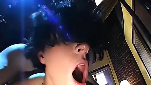 Horny Asian Slut Deepthroats and Gets Doggy Fucked