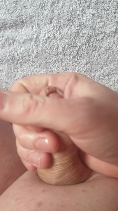 Little rubbing my cock