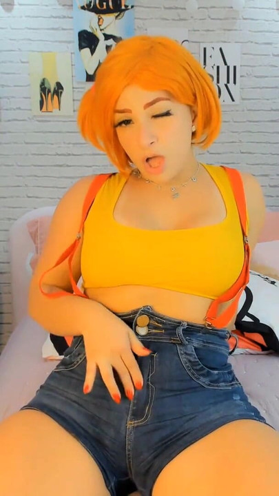 Spectacular moment from "ASMR INTENSE HANDS FREE ORGASM Misty from pokemon cosplay making you cum without using the hands,"
