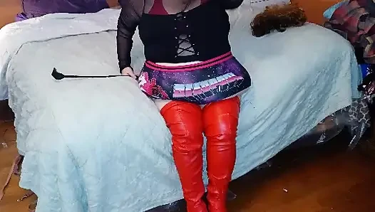 Nurse Vicki in Red Thigh High Boots Photos Turned to Video